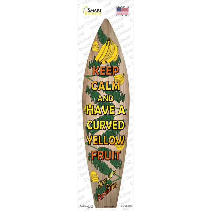 Keep Calm Novelty Surfboard Sticker Decal