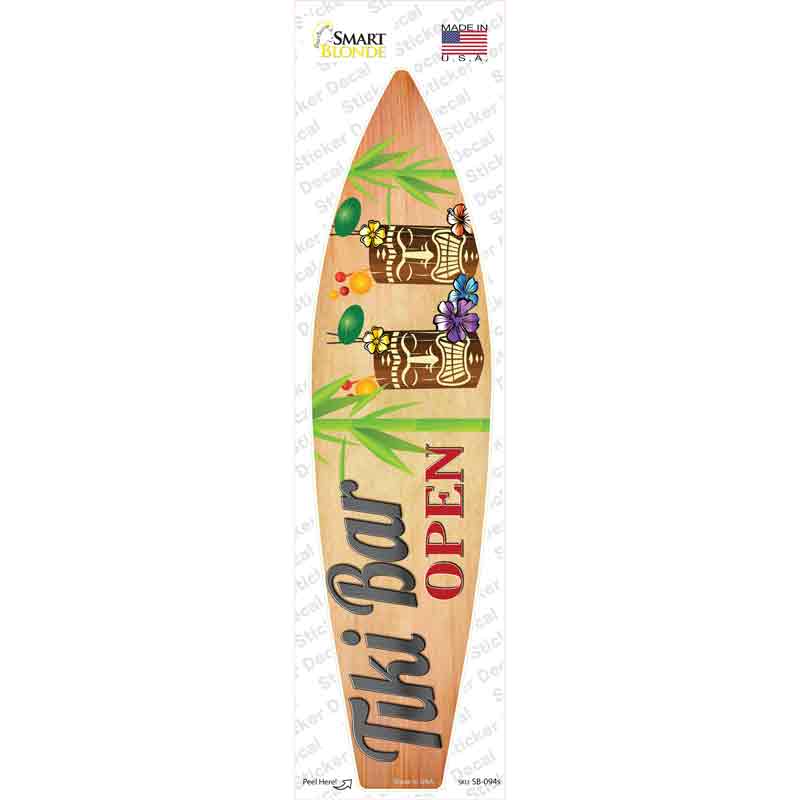 Tiki Bar Open Novelty Surfboard Sticker Decal