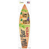 Tiki Bar Open Novelty Surfboard Sticker Decal