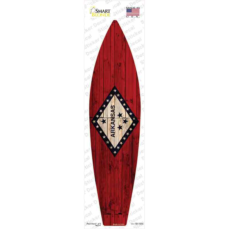 Arkansas State Flag Novelty Surfboard Sticker Decal