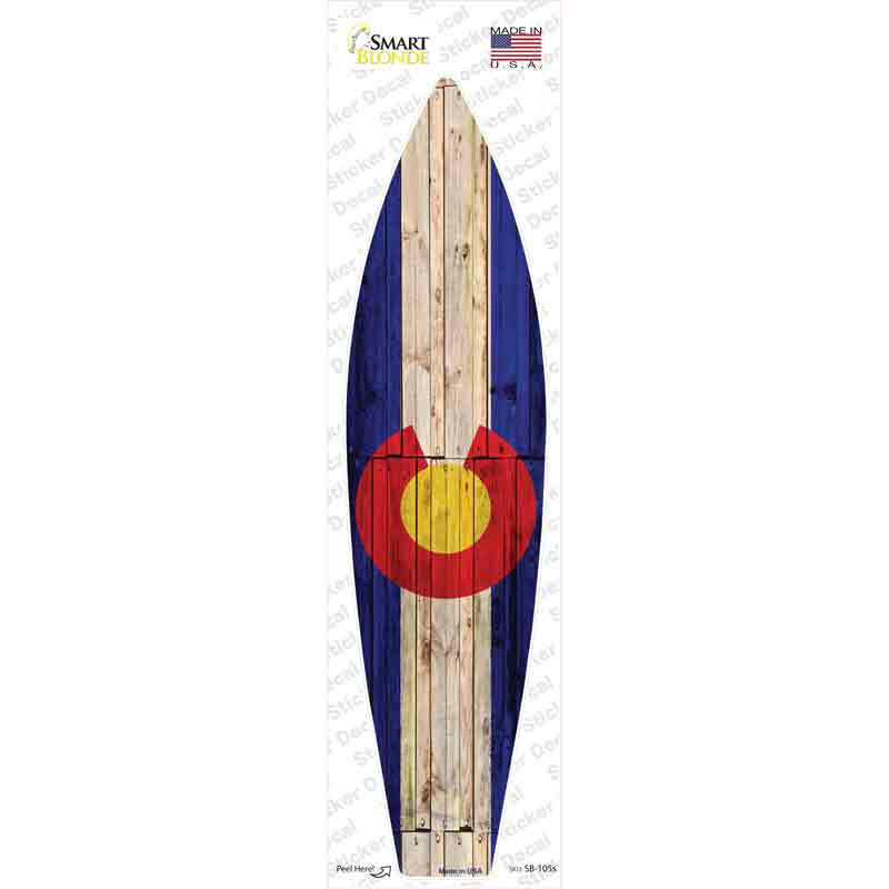 Colorado State Flag Novelty Surfboard Sticker Decal