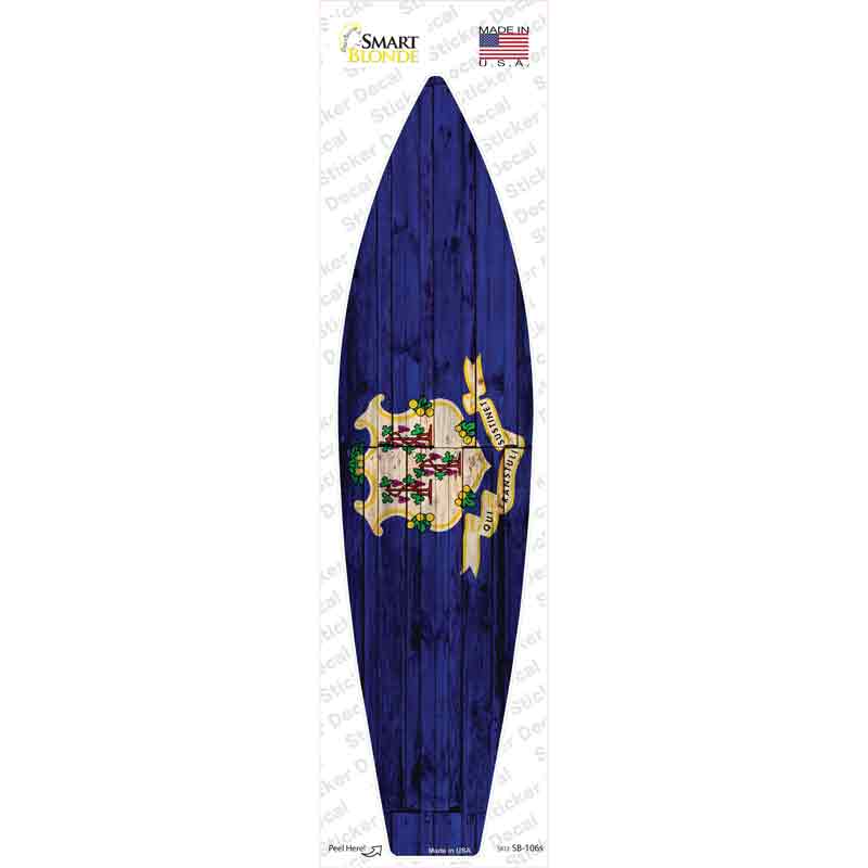 Connecticut State Flag Novelty Surfboard Sticker Decal