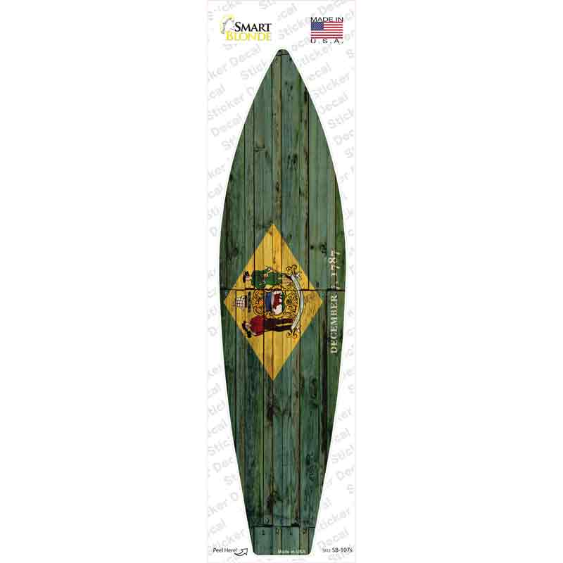Delaware State Flag Novelty Surfboard Sticker Decal