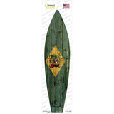 Delaware State Flag Novelty Surfboard Sticker Decal