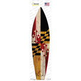 Maryland State Flag Novelty Surfboard Sticker Decal