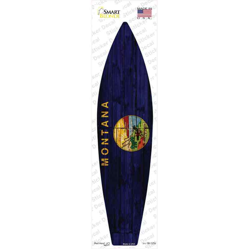 Montana State Flag Novelty Surfboard Sticker Decal