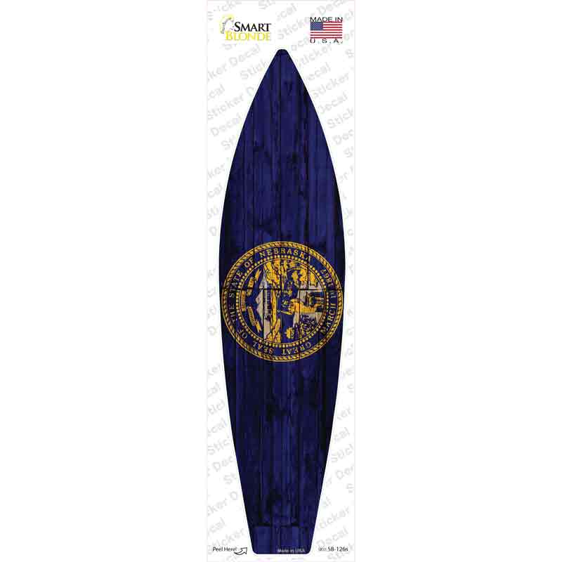 Nebraska State Flag Novelty Surfboard Sticker Decal