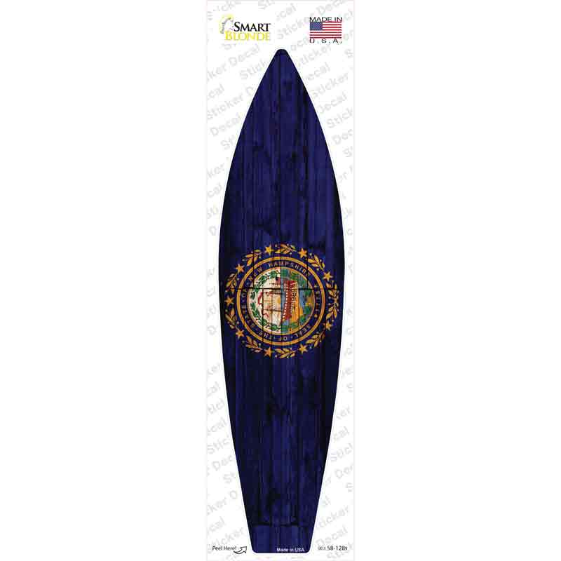New Hampshire State Flag Novelty Surfboard Sticker Decal