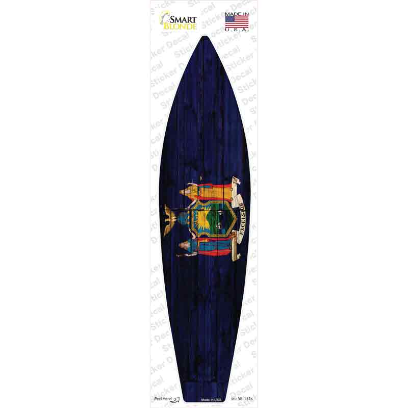 New York State Flag Novelty Surfboard Sticker Decal