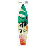 Sun Sand and Surf Novelty Surfboard Sticker Decal