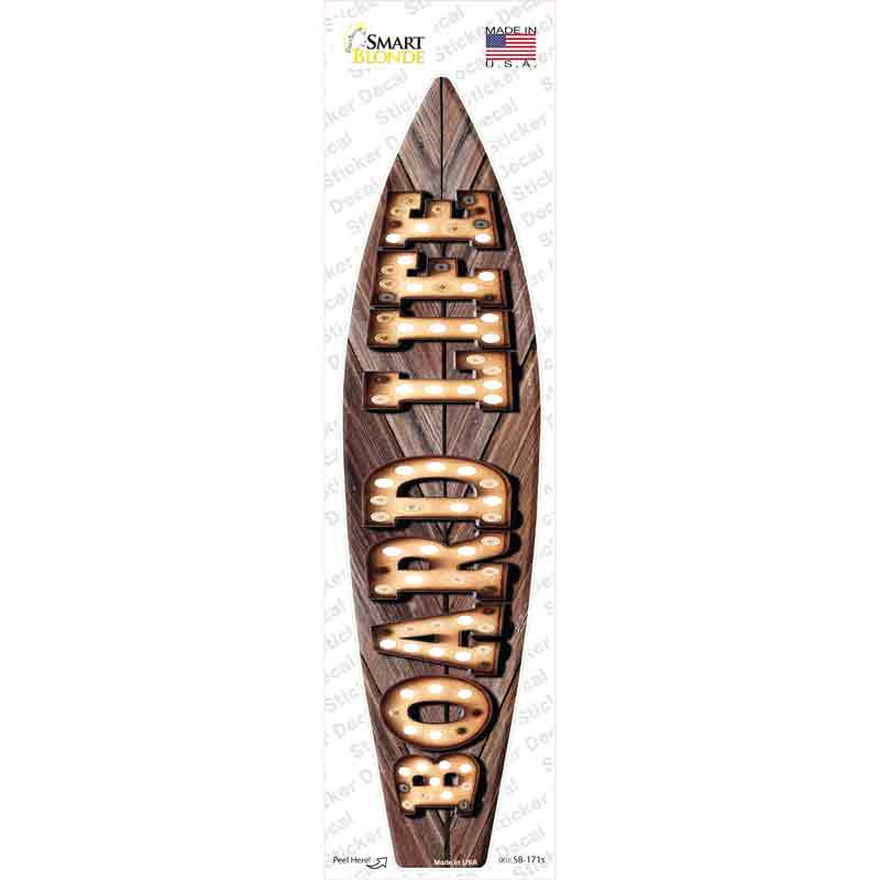 Board Life Bulb Lettering Novelty Surfboard Sticker Decal