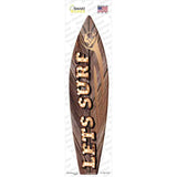 Lets Surf Bulb Lettering Novelty Surfboard Sticker Decal