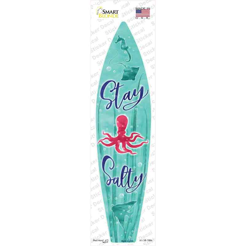 Stay Salty Novelty Surfboard Sticker Decal