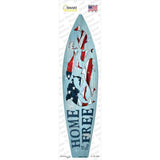 Home of the Free Novelty Surfboard Sticker Decal