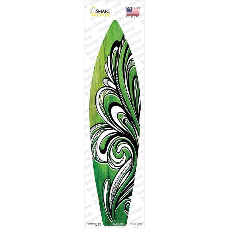 Green Tribal Novelty Surfboard Sticker Decal