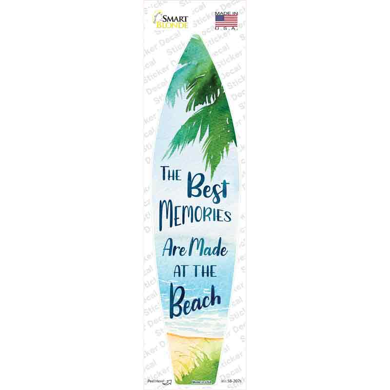 Best Memories at the Beach Novelty Surfboard Sticker Decal