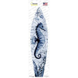 Black and White Seahorse Novelty Surfboard Sticker Decal