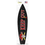 Keep Out Novelty Surfboard Sticker Decal
