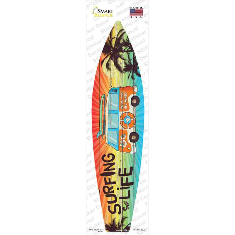 Surfing Life Novelty Surfboard Sticker Decal