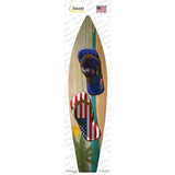 North Dakota Flag Flip Flop Novelty Surfboard Sticker Decal