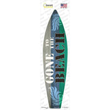 Gone To The Beach Novelty Surfboard Sticker Decal