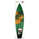 Skull And Palm Trees Novelty Surfboard Sticker Decal