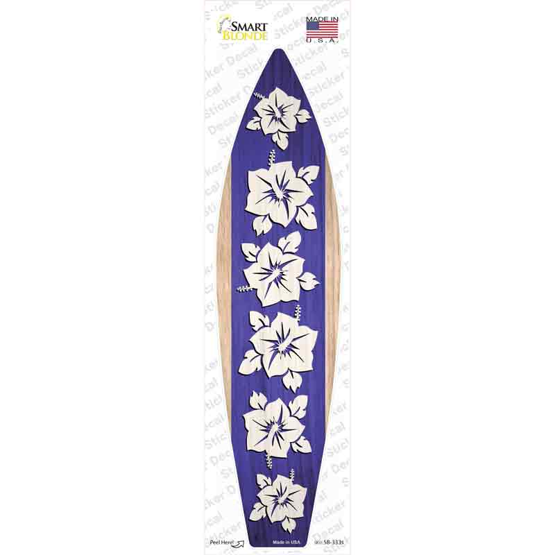 Purple And White Flowers Novelty Surfboard Sticker Decal
