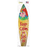 Keep Calm And Surf On Novelty Surfboard Sticker Decal