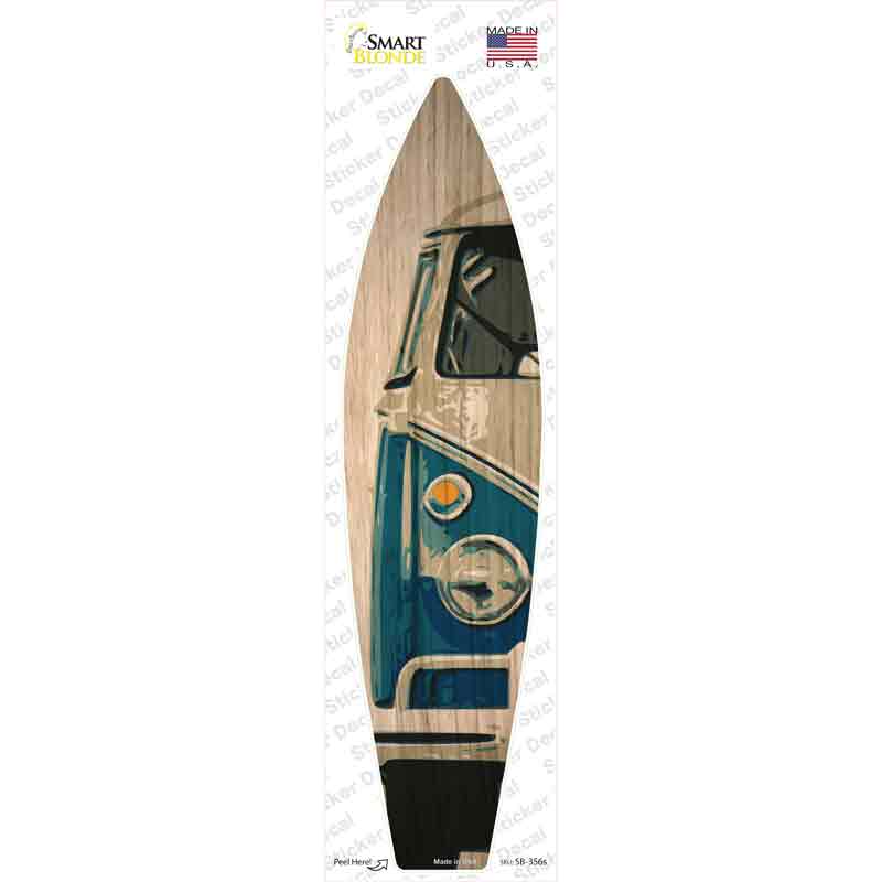Blue Van Novelty Surfboard Sticker Decal
