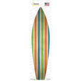 Blue Green And Orange Striped Novelty Surfboard Sticker Decal