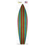 Red Green Blue And Purple Striped Novelty Surfboard Sticker Decal