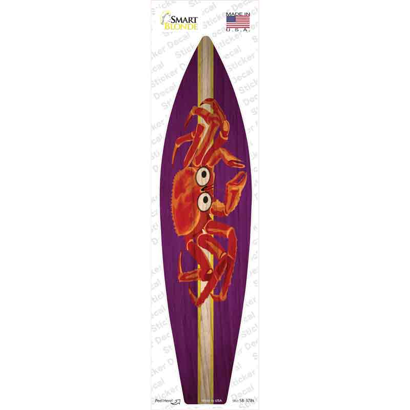 Crab Novelty Surfboard Sticker Decal