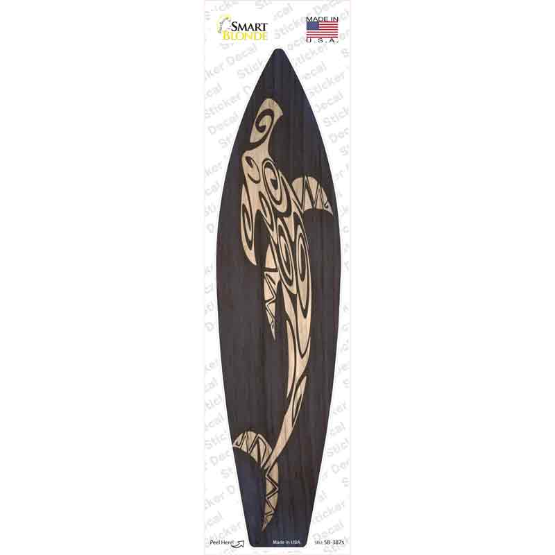 Tribal Hammerhead Shark Novelty Surfboard Sticker Decal