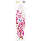 Pink Flowers Novelty Surfboard Sticker Decal
