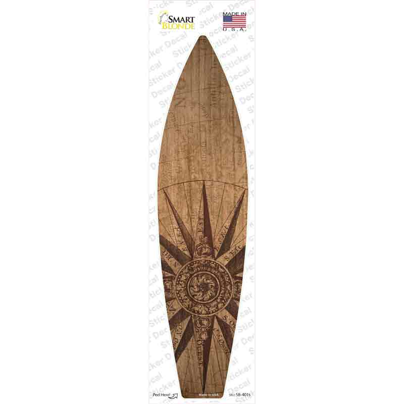 Map Drawing With Compass Novelty Surfboard Sticker Decal