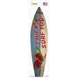 Chicks Surf Too Novelty Surfboard Sticker Decal