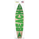 Green Beach Novelty Surfboard Sticker Decal