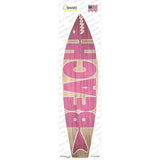 Pink Beach Novelty Surfboard Sticker Decal
