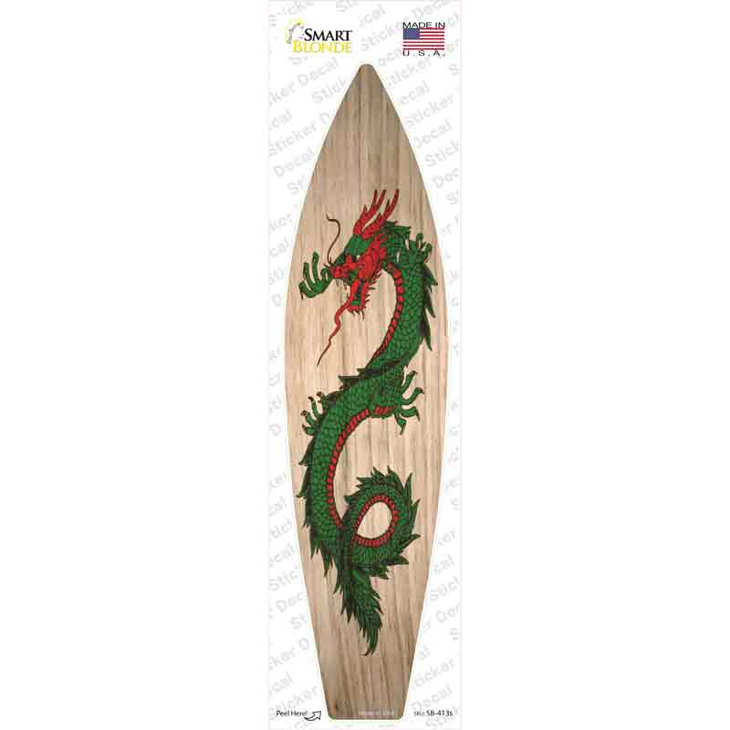 Green Dragon Novelty Surfboard Sticker Decal