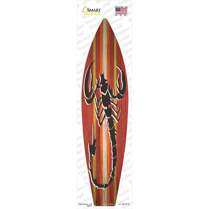 Tribal Print Scorpion Novelty Surfboard Sticker Decal