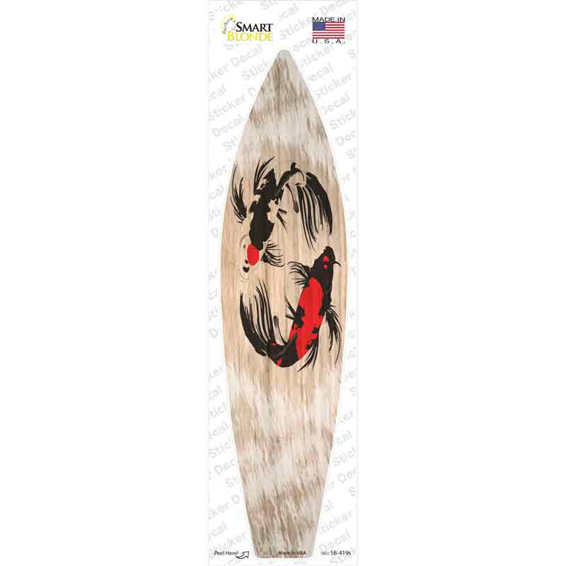 Koi Fish Novelty Surfboard Sticker Decal