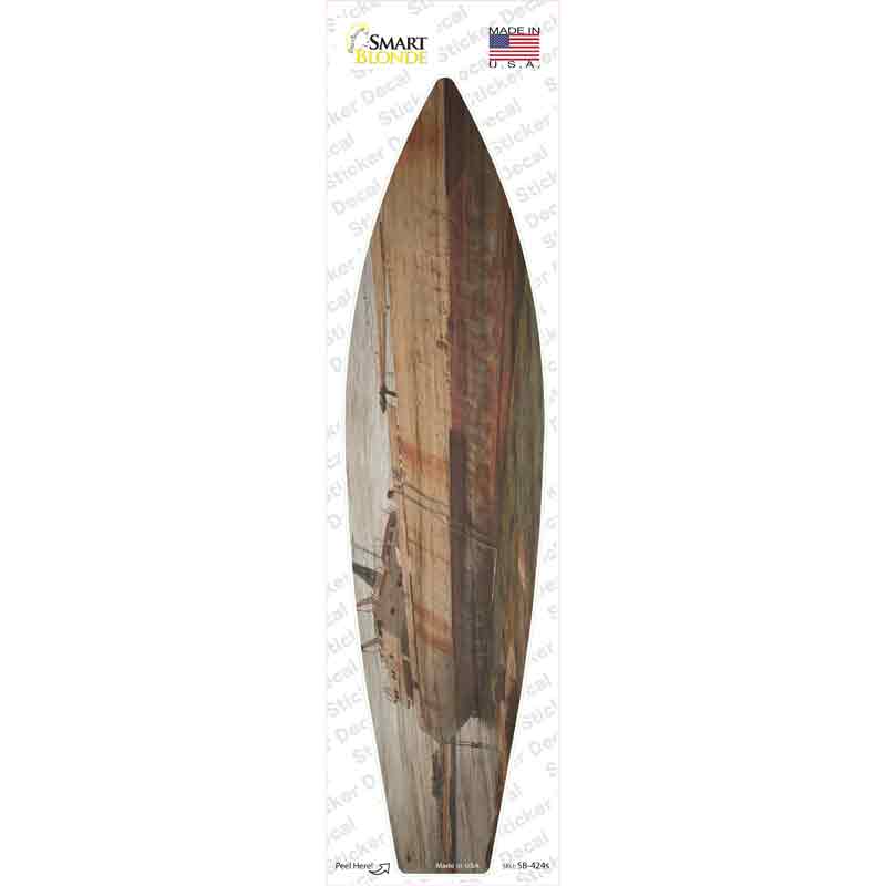 Rusty Boat Hull In Water Novelty Surfboard Sticker Decal