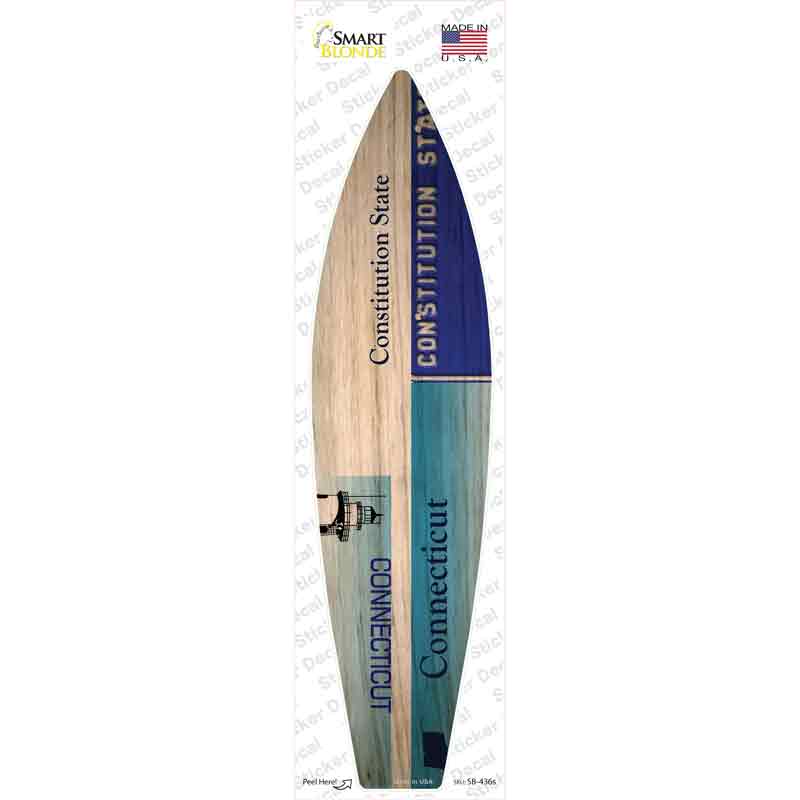 Connecticut License Plate Novelty Surfboard Sticker Decal
