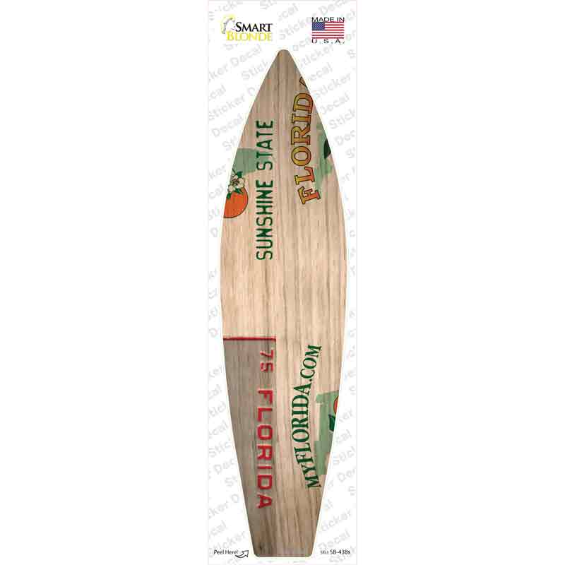 Florida License Plate Novelty Surfboard Sticker Decal