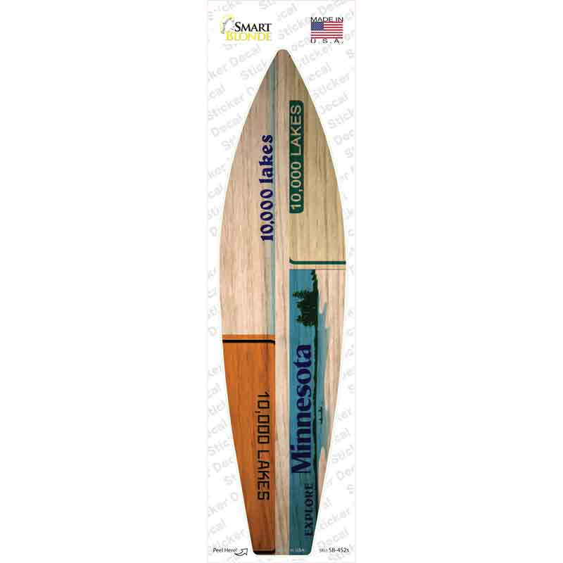 Minnesota License Plate Novelty Surfboard Sticker Decal