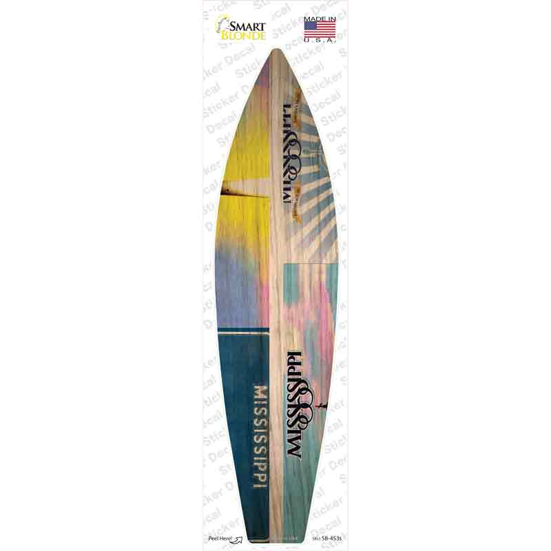 Mississippi License Plate Novelty Surfboard Sticker Decal