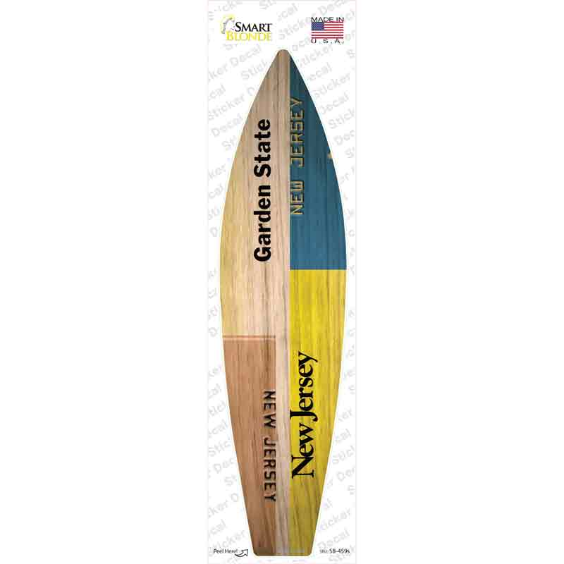 New Jersey License Plate Novelty Surfboard Sticker Decal