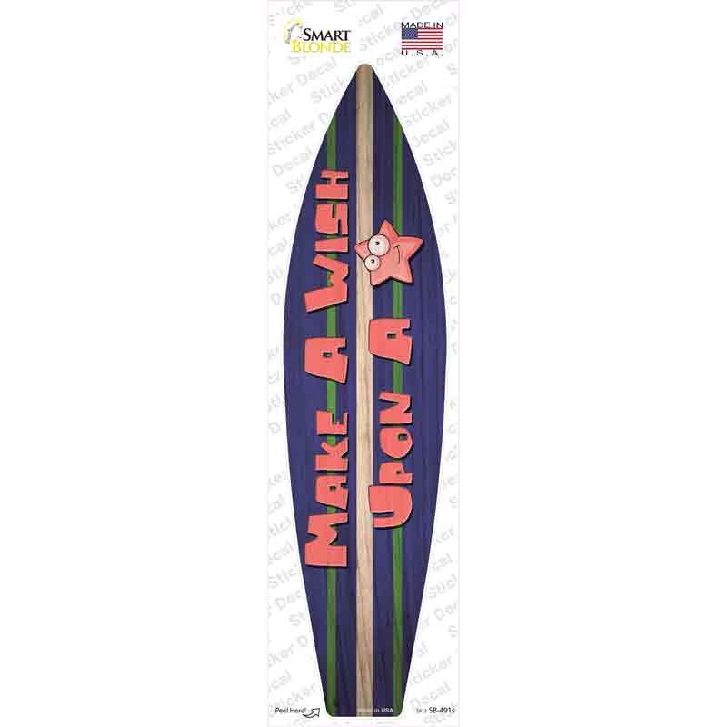 Make A Wish Upon A Star Novelty Surfboard Sticker Decal