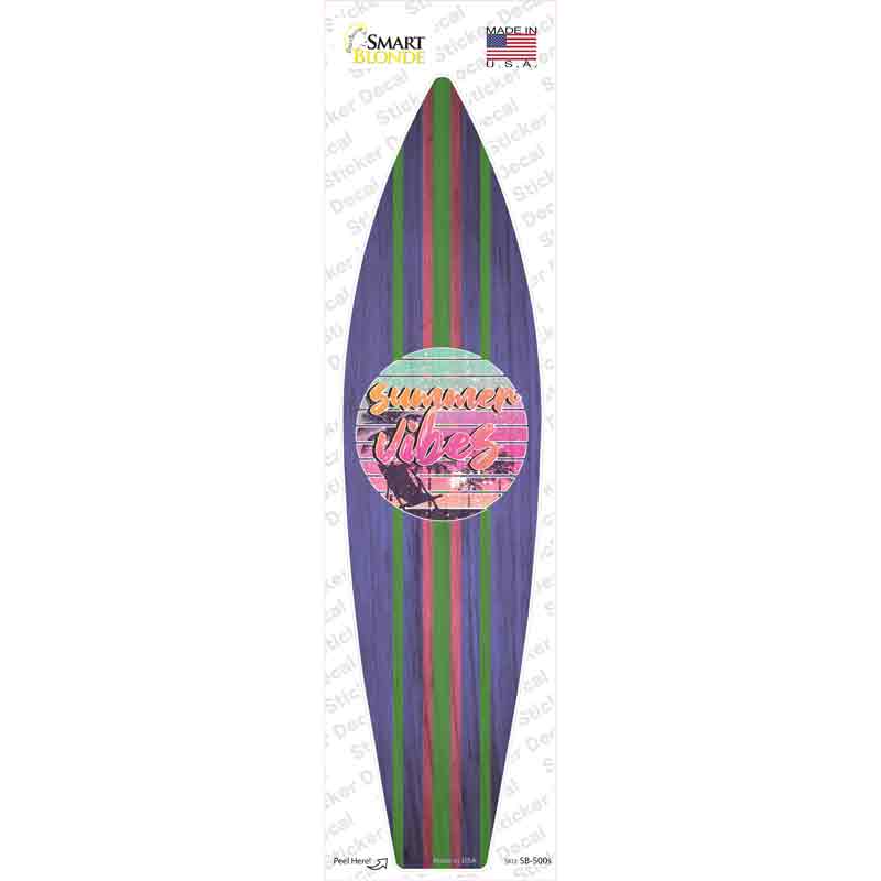 Summer Vibes Novelty Surfboard Sticker Decal