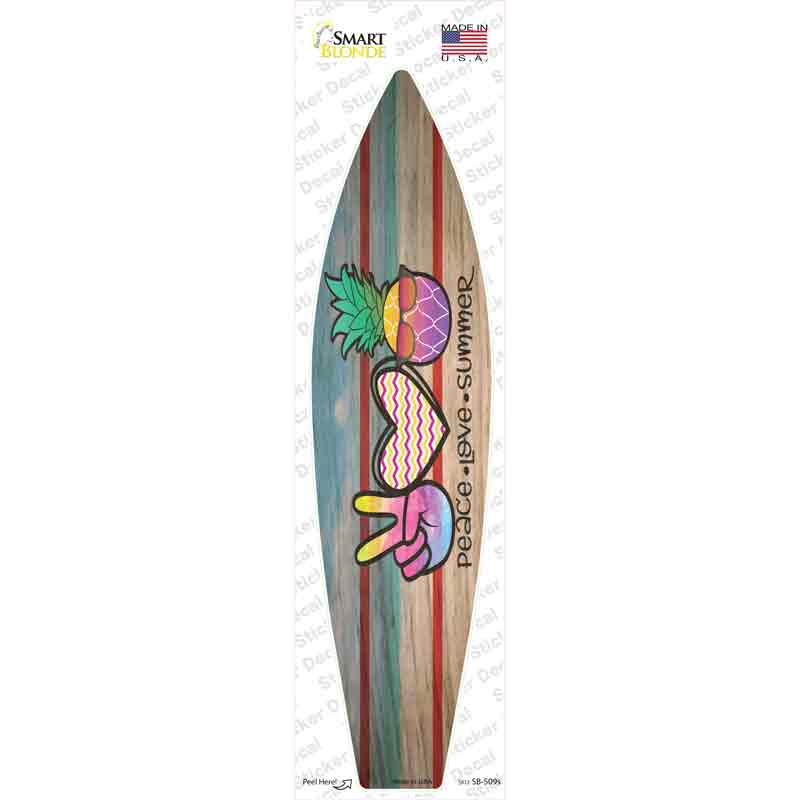 Peace Love Summer Chevron Novelty Surfboard Sticker Decal